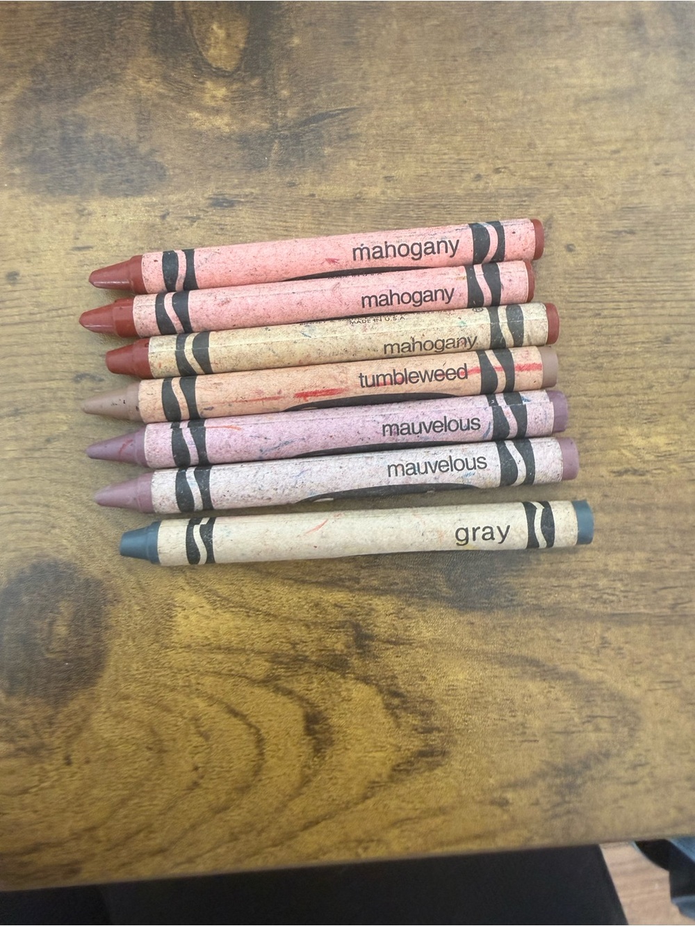 Kids Multicolor Crayon Set - Gray, Mauve, Mahogany